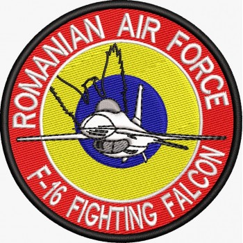 ECUSON / EMBLEMA - Pilot F-16 FIGHTING FALCON Romanian Air Force TRICOLOR